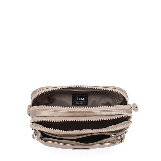 Kipling Abanu Multi Metallic Convertible Crossbody Táska Taupe | HU 1027AH